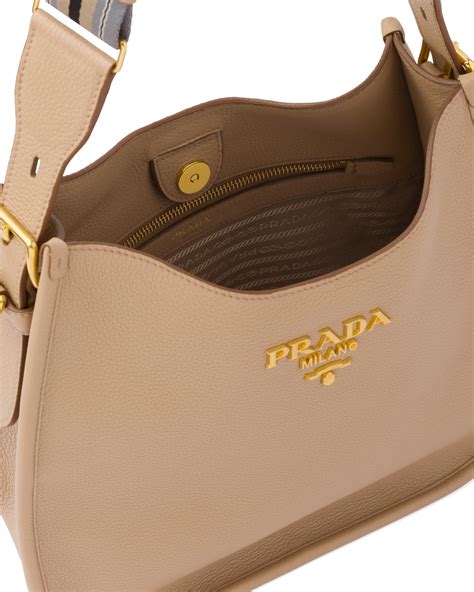 prada leather hobo shoulder bag|Prada adjustable shoulder.